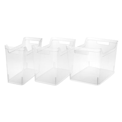 Sterilite Wide Shelf Home Office Storage Organizing Plastic Bin, 12 Pack, Clear