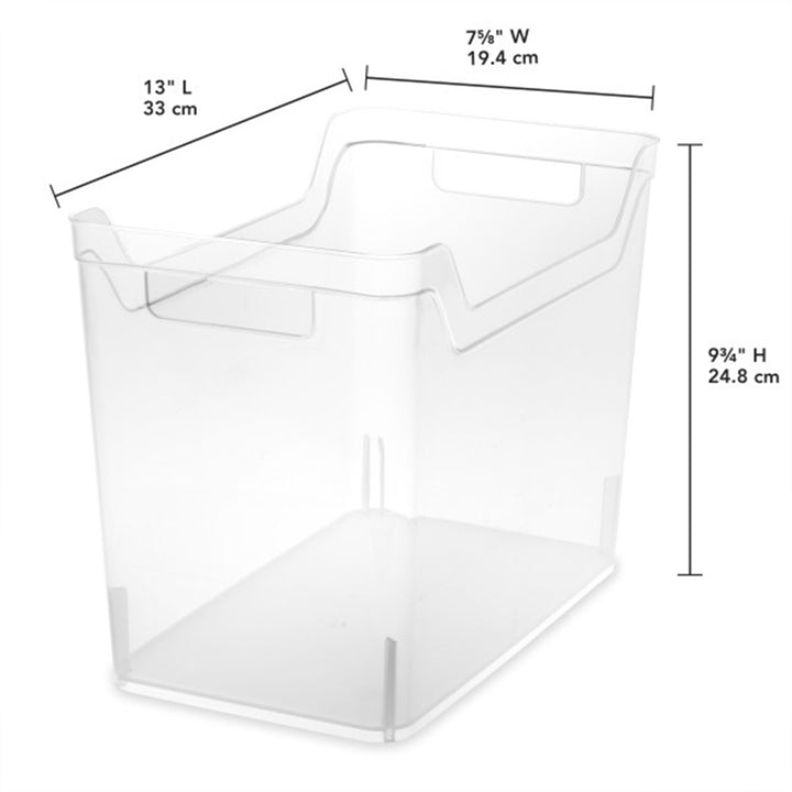 Sterilite Medium Shelf Home Storage Organizing Plastic Container, 6 Pack, Clear