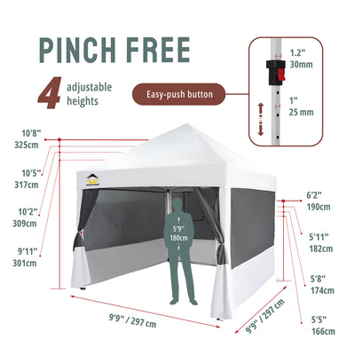 Crown Shades 10 x 10 Foot Instant Canopy Commercial Shelter with 4 Net (Used) - VMInnovations