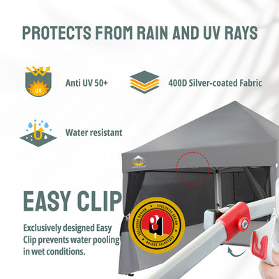 Crown Shades 10 x 10 Foot Instant Canopy Commercial Shelter with 4 Nets (Used) - VMInnovations