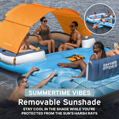 Bestway CoolerZ Tropical Breeze 6 Person Inflatable Party Island Water Float (Used)