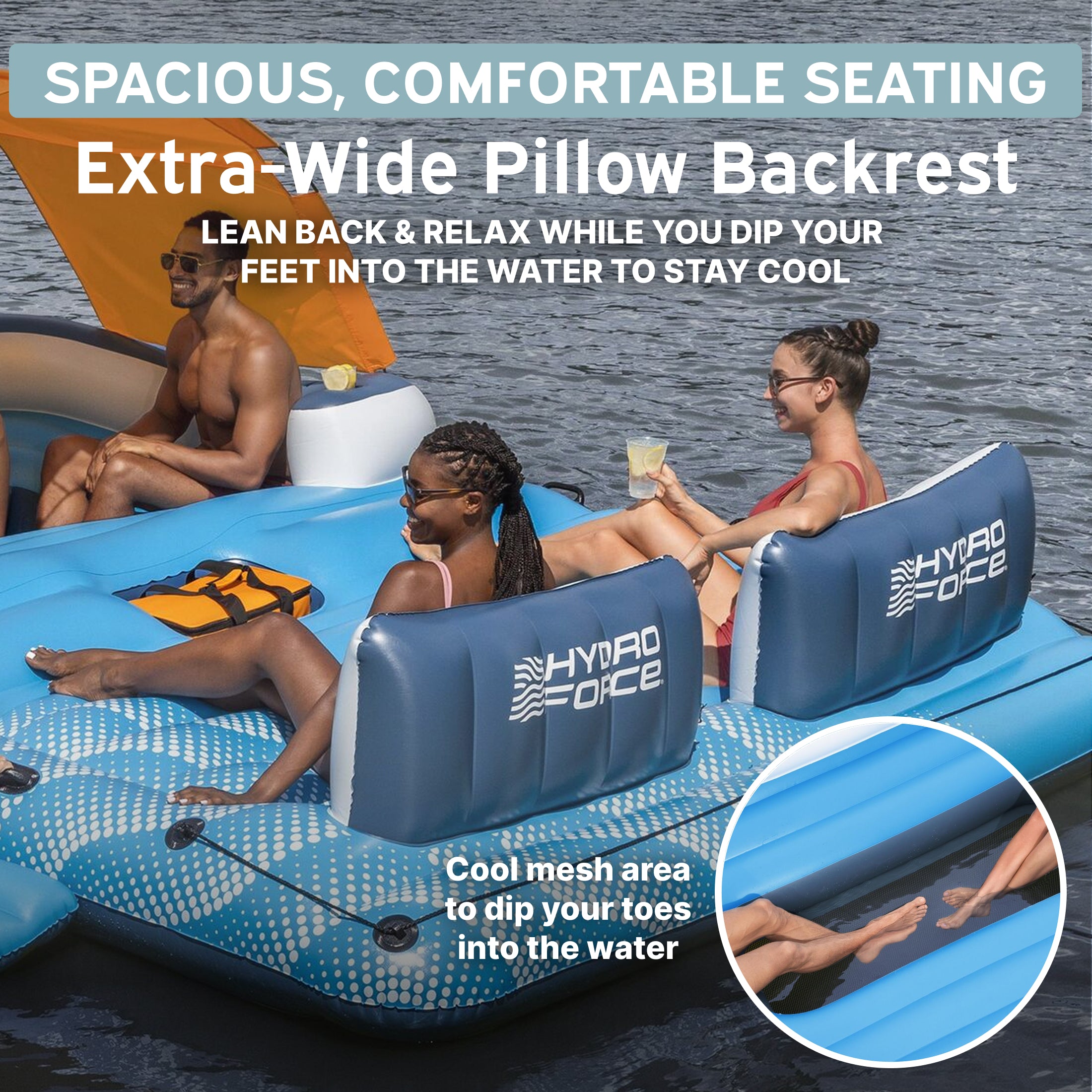 Bestway CoolerZ Tropical Breeze 6 Person Inflatable Party Island Float(Open Box)