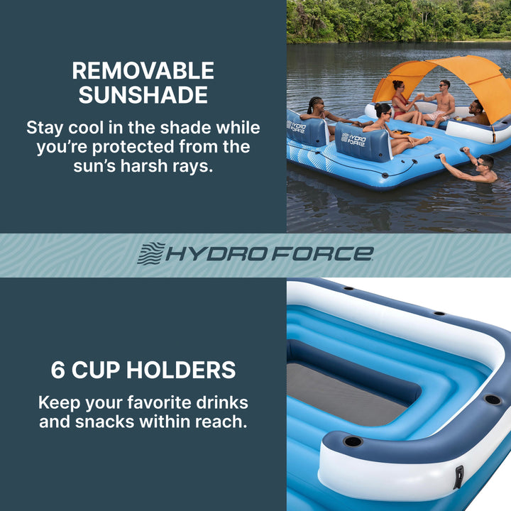 Bestway CoolerZ Tropical Breeze 6 Person Inflatable Party Island Float(Open Box)