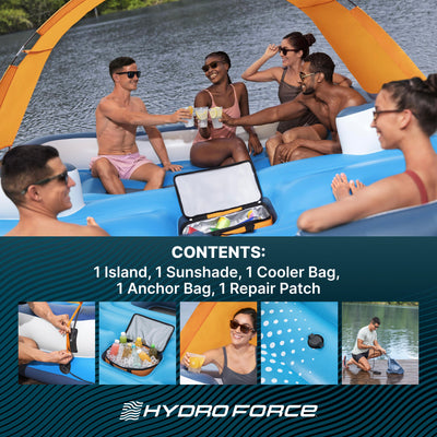 Bestway CoolerZ Tropical Breeze 6 Person Inflatable Party Island Float(Open Box) - VMInnovations