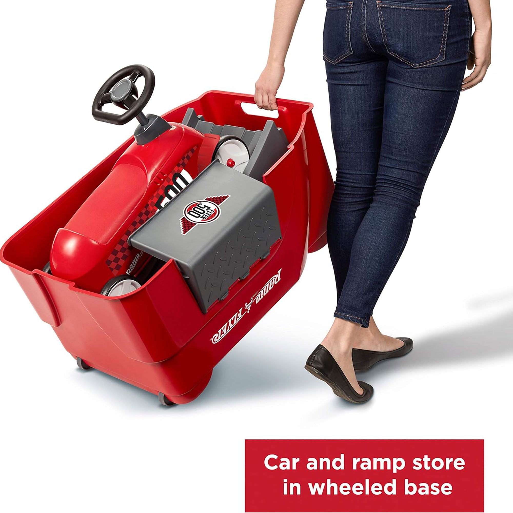 Radio Flyer 500 Toddler Ride On Toy w/Ramp & Easy Storage Design (Open Box) - VMInnovations