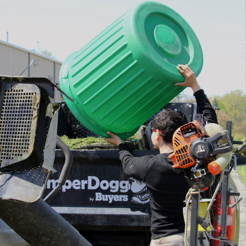 Chem-Tainer 60 Gal Carry Landscape Barrel w/Steel Top Ring Design, 4 Pack, Green