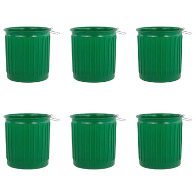 Chem-Tainer 60 Gal Carry Landscape Barrel w/Steel Top Ring Design, 6 Pack, Green