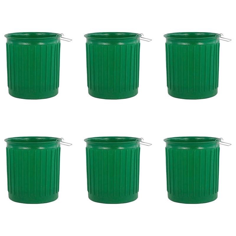 Chem-Tainer 60 Gal Carry Landscape Barrel w/Steel Top Ring Design, 6 Pack, Green