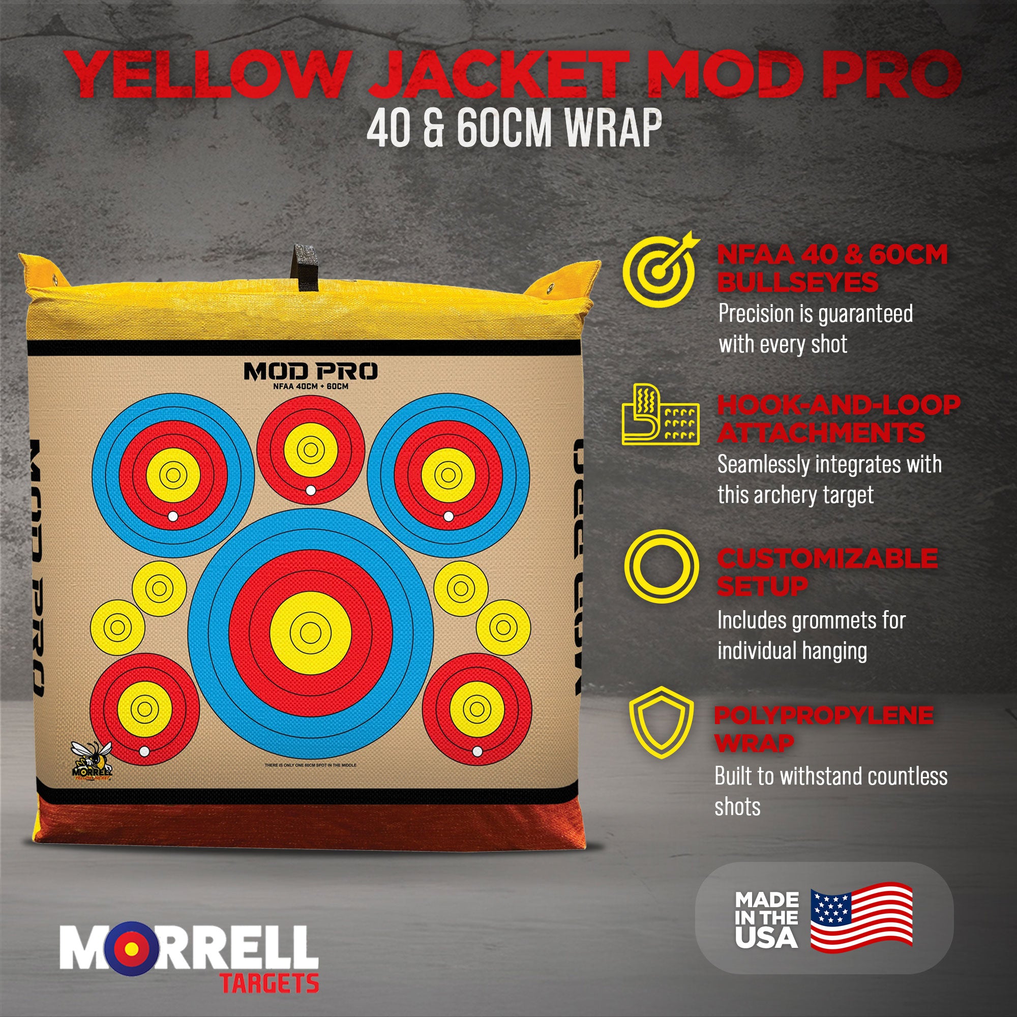 Morrell Jacket MOD Pro Series-NFAA Polypropylene Archery Target, 2 Pack, Tan - VMInnovations