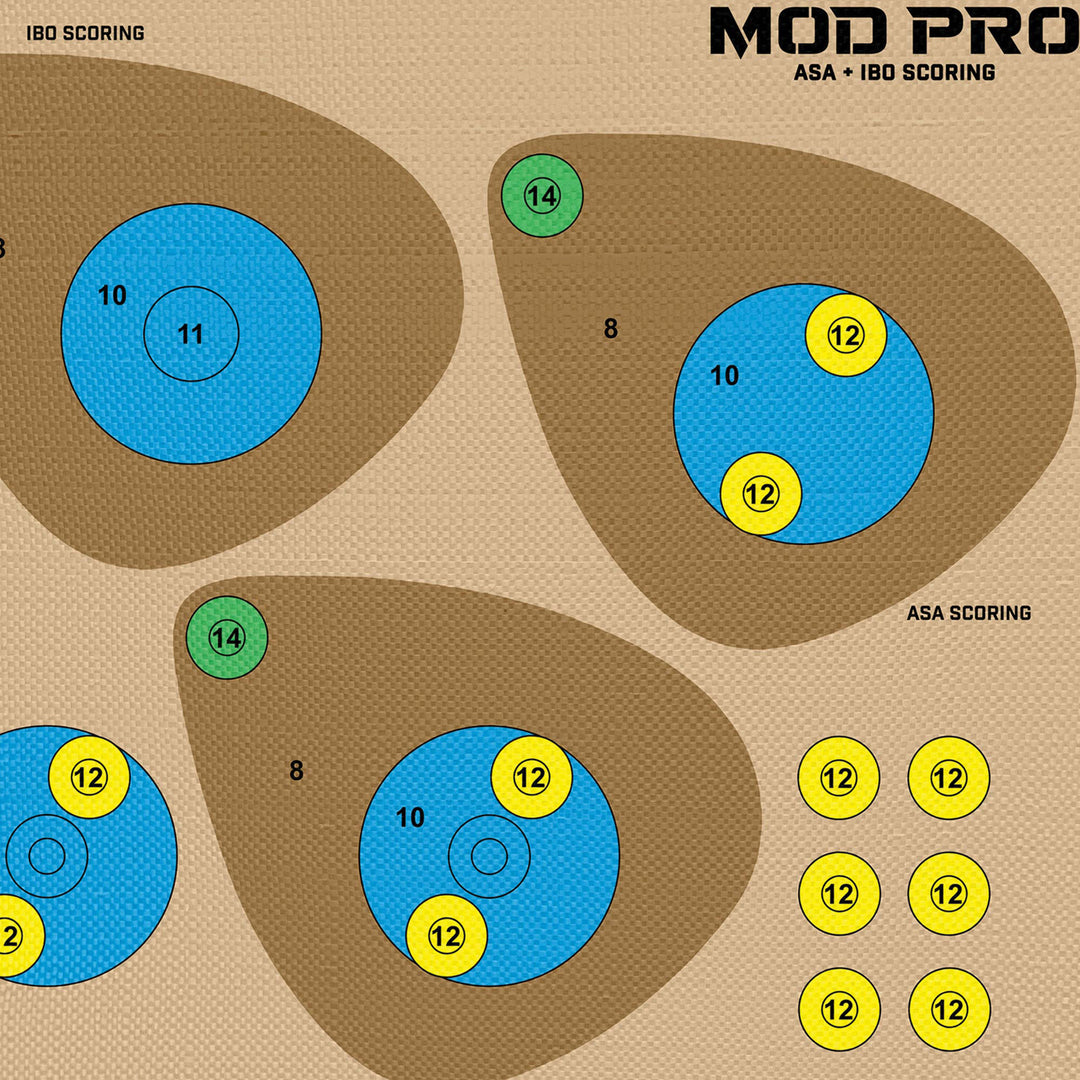 Morrell Yellow Jacket MOD Pro ASA & IBO Shooting Bullseyes with Scoring, 2 Pack