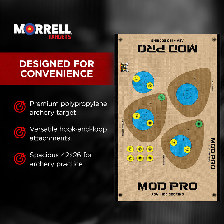 Morrell Yellow Jacket MOD Pro ASA & IBO Shooting Bullseyes with Scoring, 3 Pack