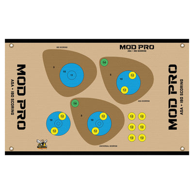 Morrell Yellow Jacket MOD Pro ASA & IBO Shooting Bullseyes with Scoring, 4 Pack