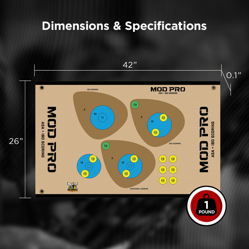 Morrell Yellow Jacket MOD Pro ASA & IBO Shooting Bullseyes with Scoring, 4 Pack