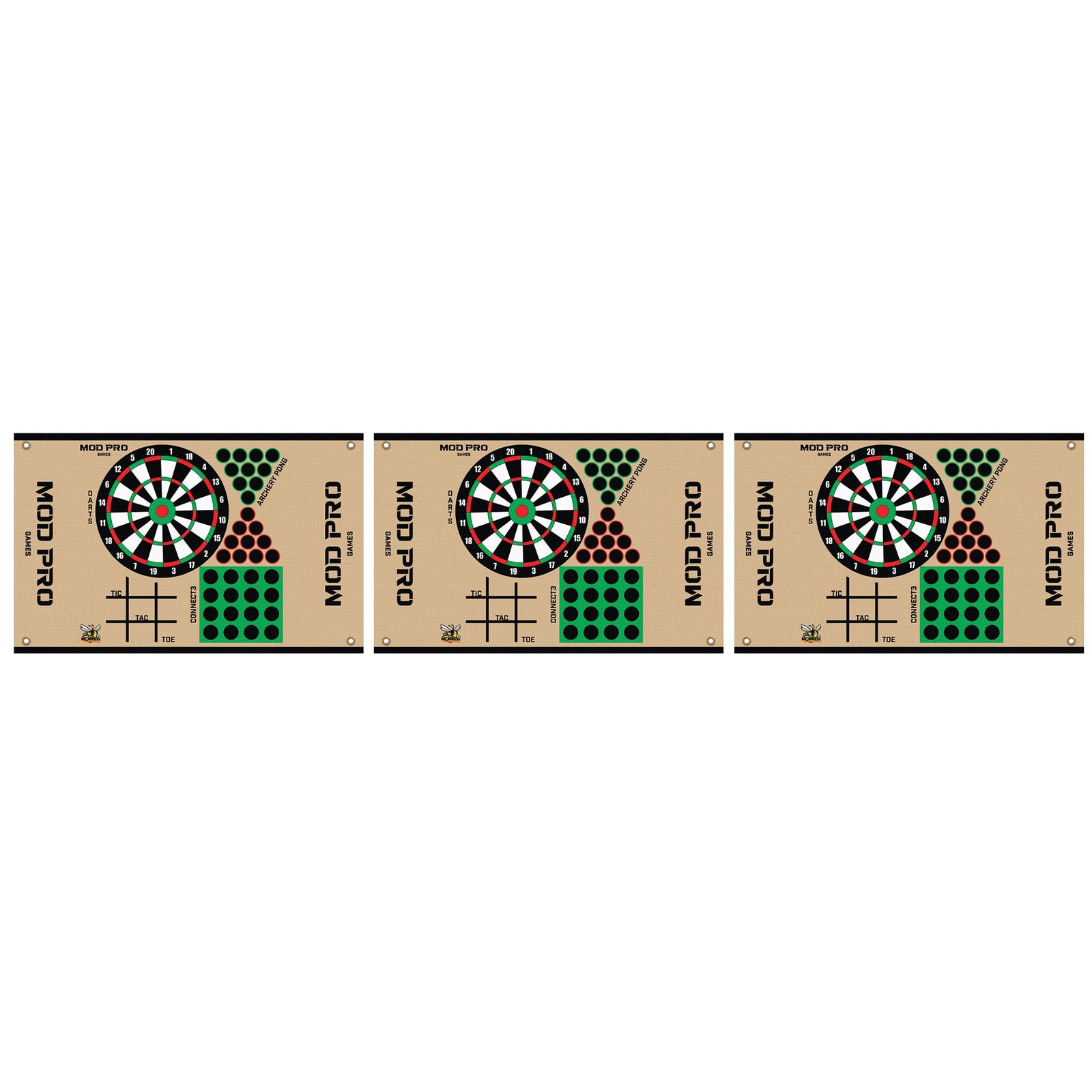 Morrell Yellow Jacket MOD Pro Games Wrap with Archery Pong Bullseye, 3 Pack, Tan - VMInnovations