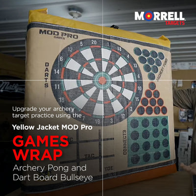 Morrell Yellow Jacket MOD Pro Games Wrap with Archery Pong Bullseye, 3 Pack, Tan - VMInnovations