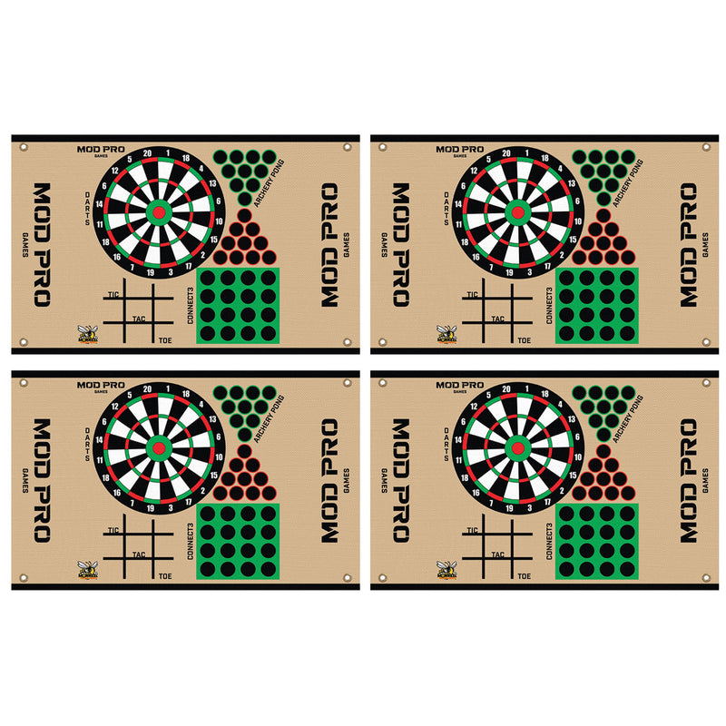 Morrell Yellow Jacket MOD Pro Games Wrap with Archery Pong Bullseye, 4 Pack, Tan