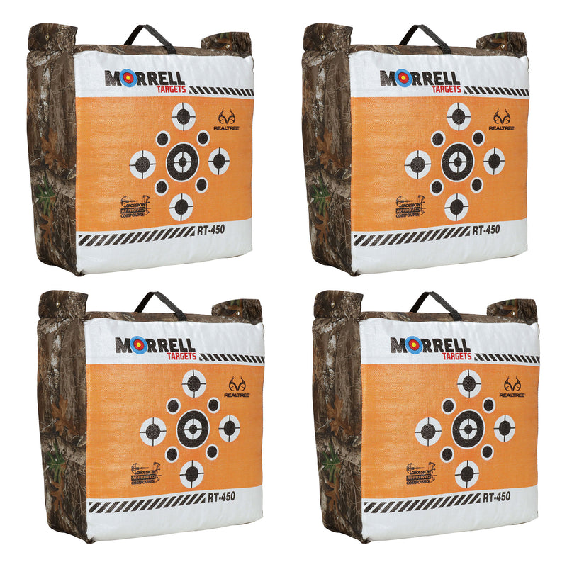 Morrell Targets 2 Sided Archery Bag Target, E Z Handle, Edge Camouflage, 4 Pack