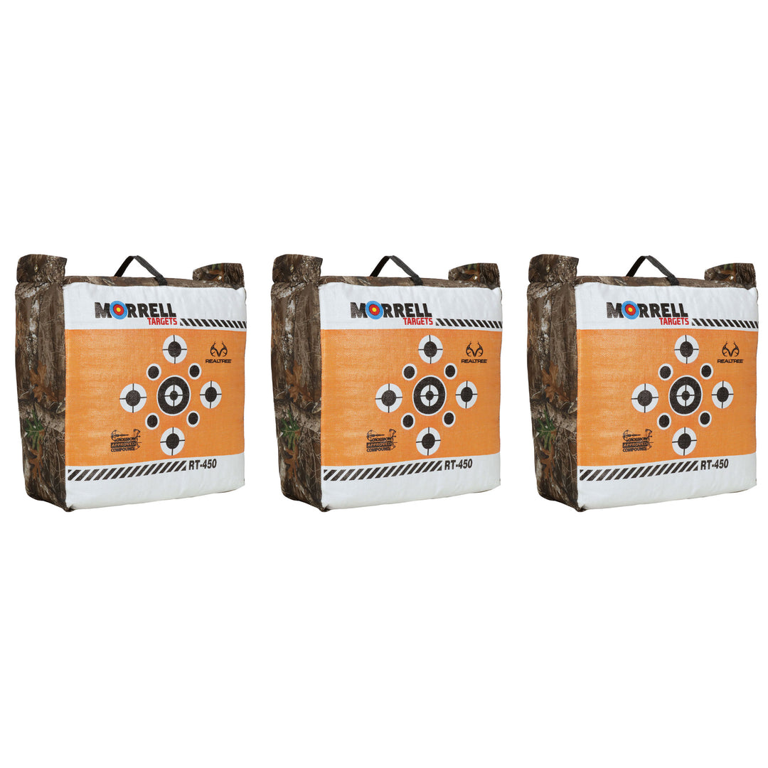 Morrell Targets 2 Sided Archery Bag Target, E Z Handle, Edge Camouflage, 3 Pack