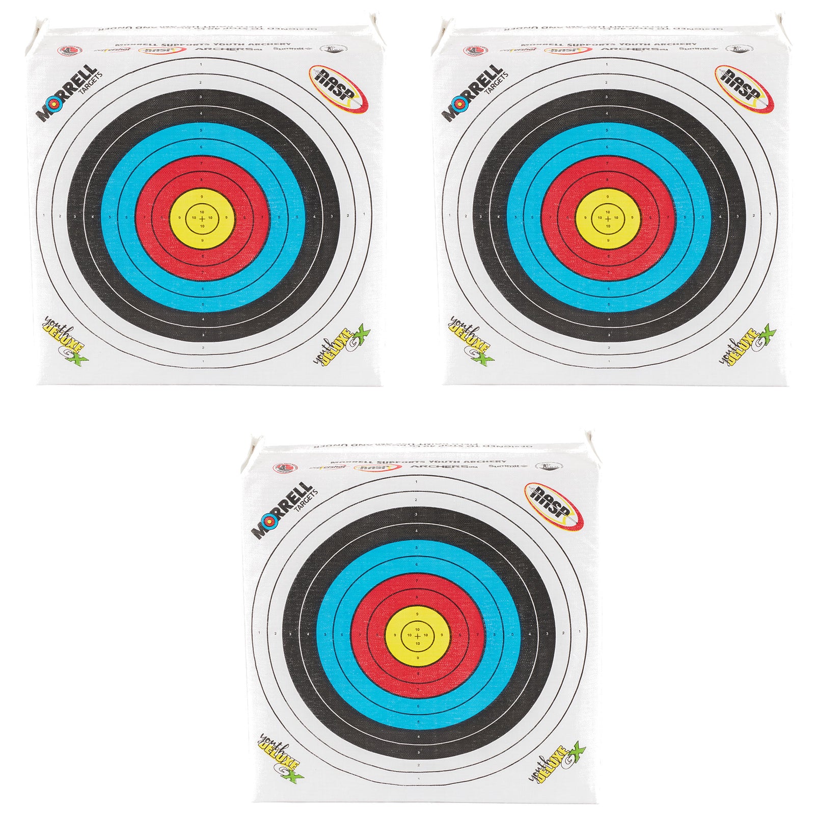 Morrell Youth Deluxe GX Range NASP Field Point Archery Bag Target, 3 Pack, Multi - VMInnovations