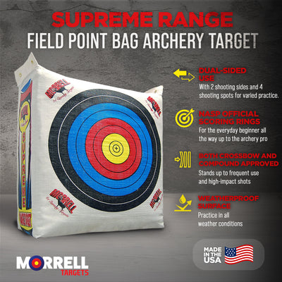 Morrell Supreme Range NASP Adult Field Point Archery Bag Target, 3 Pack, Multi