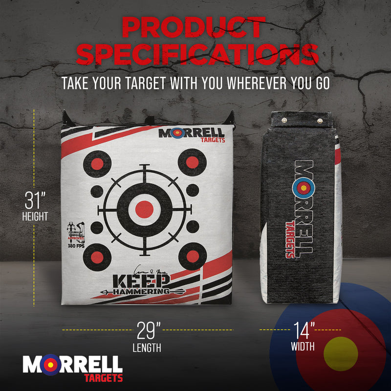 Morrell Outdoor Keep Hammering 54Lb Adult Field Point Archery Bag Target, 4 Pack