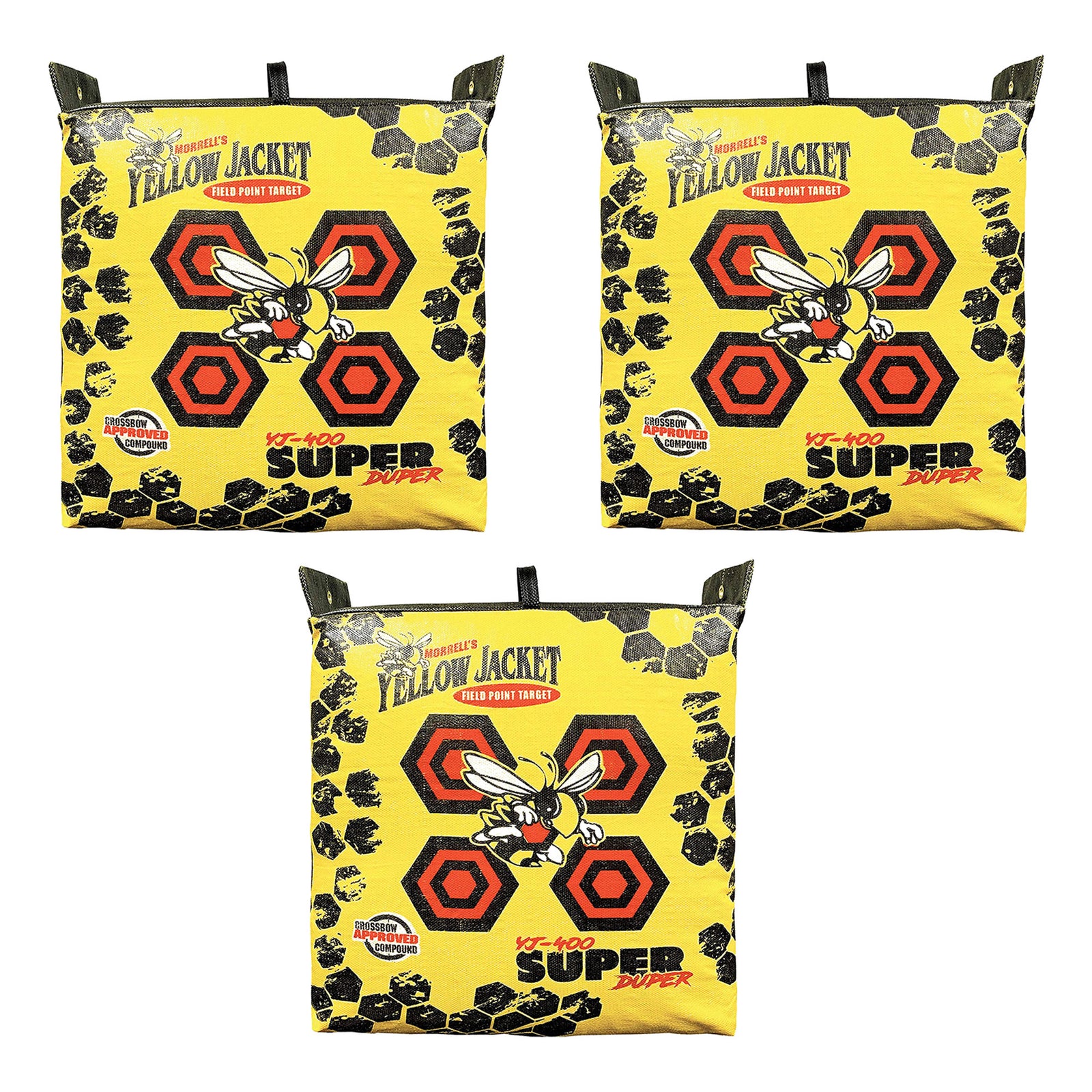 Morrell Super Duper Archery Bag Targets for High-Speed Bows, 3 Pack, Yellow - VMInnovations