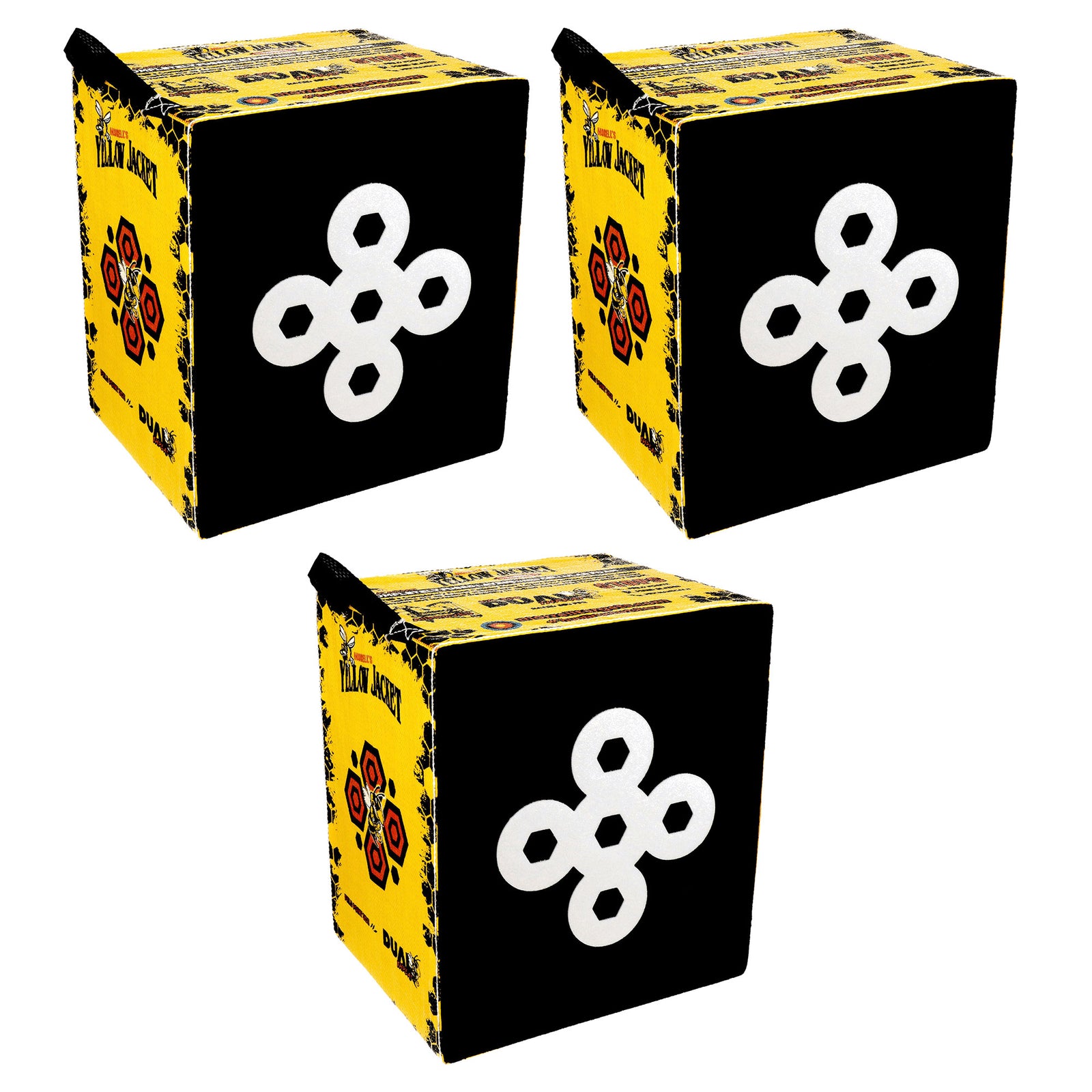 Morrell Yellow Jacket 380 FPS Crossbow Cube Targets with Carry Handle, 3 Pack - VMInnovations