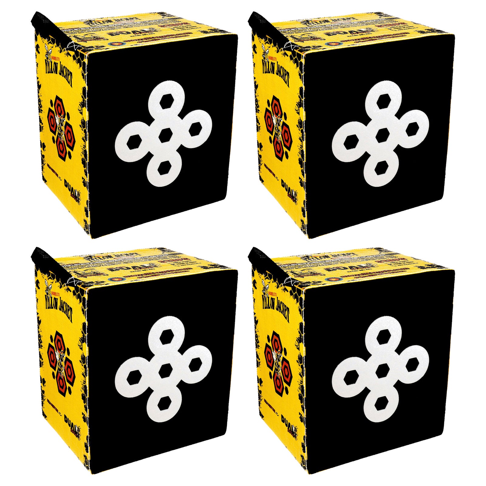 Morrell Yellow Jacket 380 FPS Crossbow Cube Targets with Carry Handle, 4 Pack - VMInnovations