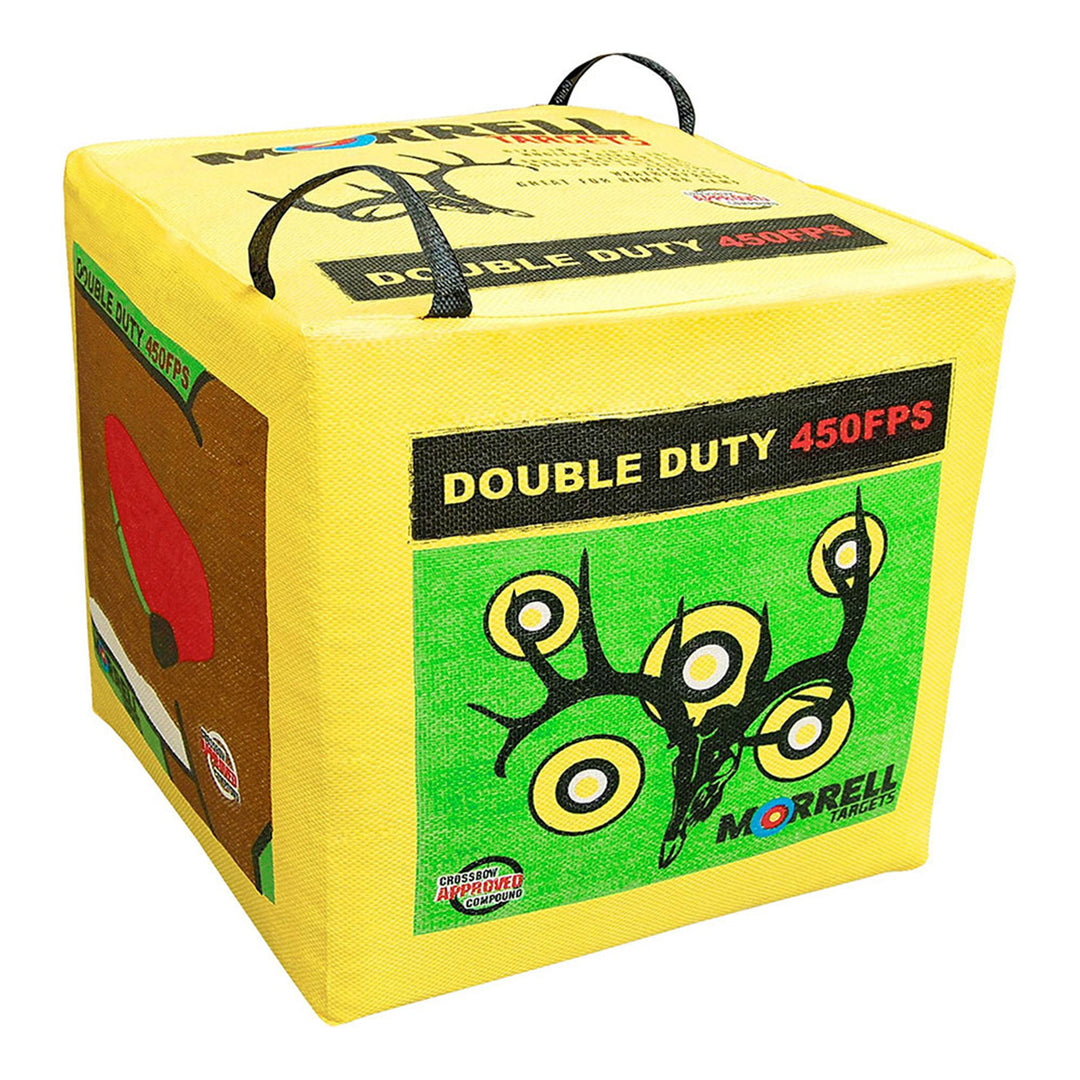 Morrell Double Duty 450 FPS 4 Sided Cube Field Point Archery Bag Target, 2 Pack