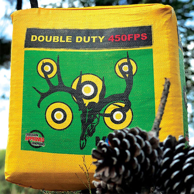 Morrell Double Duty 450 FPS 4 Sided Cube Field Point Archery Bag Target, 2 Pack