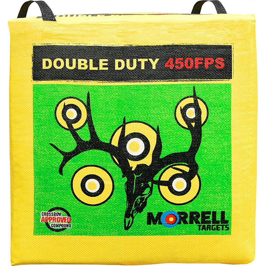 Morrell Double Duty 450 FPS 4 Sided Cube Field Point Archery Bag Target, 2 Pack