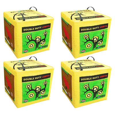 Morrell Double Duty 450 FPS 4 Sided Cube Field Point Archery Bag Target, 4 Pack