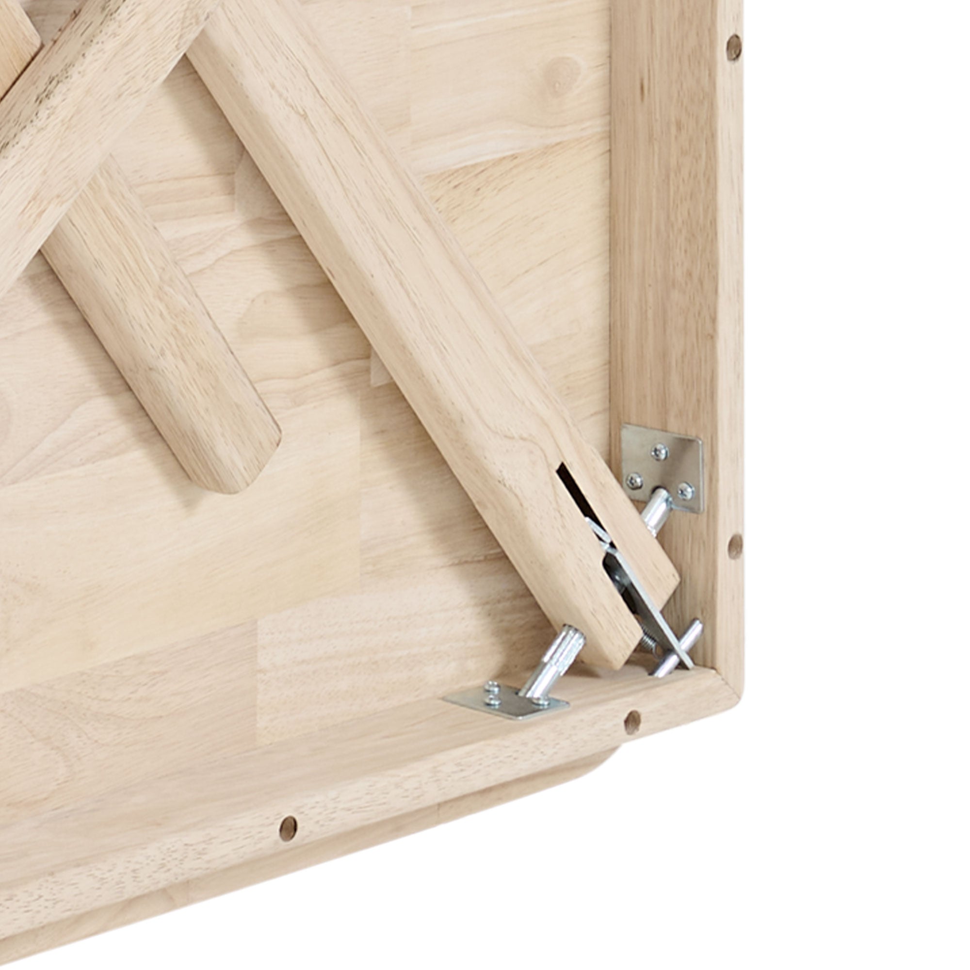 Stakmore Straight Edge Solid Wood Folding Card Table, Unfinished Frame (Used) - VMInnovations