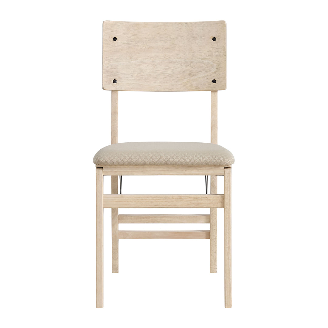 Stakmore Aztec Curved Back Upholstered Chairs, Set of 2, Unfinished (Open Box)