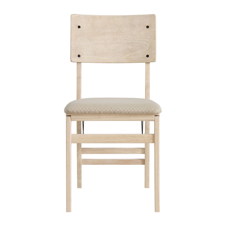 Stakmore Aztec Curved Back Upholstered Chairs, Set of 2, Unfinished (Open Box)