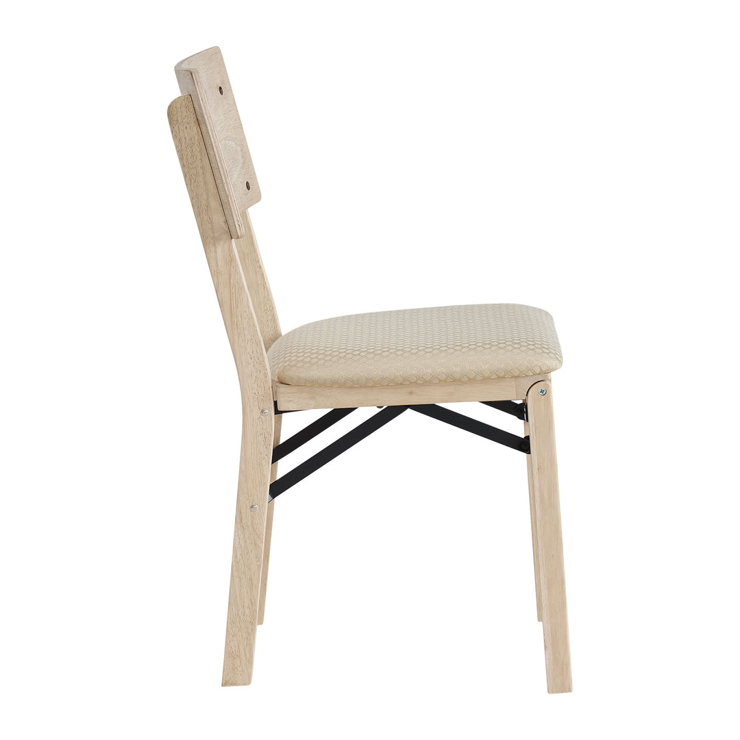 Stakmore Aztec Curved Back Upholstered Chairs, Set of 2, Unfinished (Open Box)