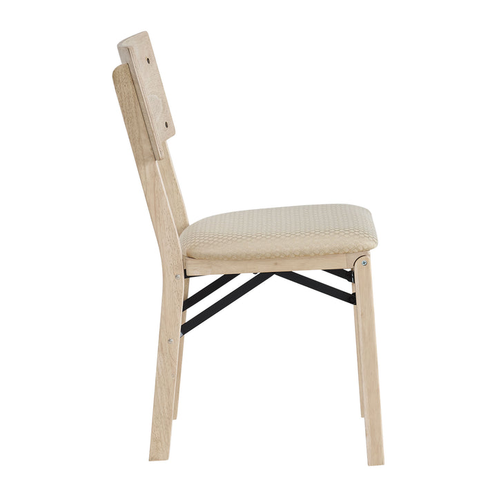 Stakmore Aztec Curved Back Upholstered Chairs, Set of 2, Unfinished (Open Box)