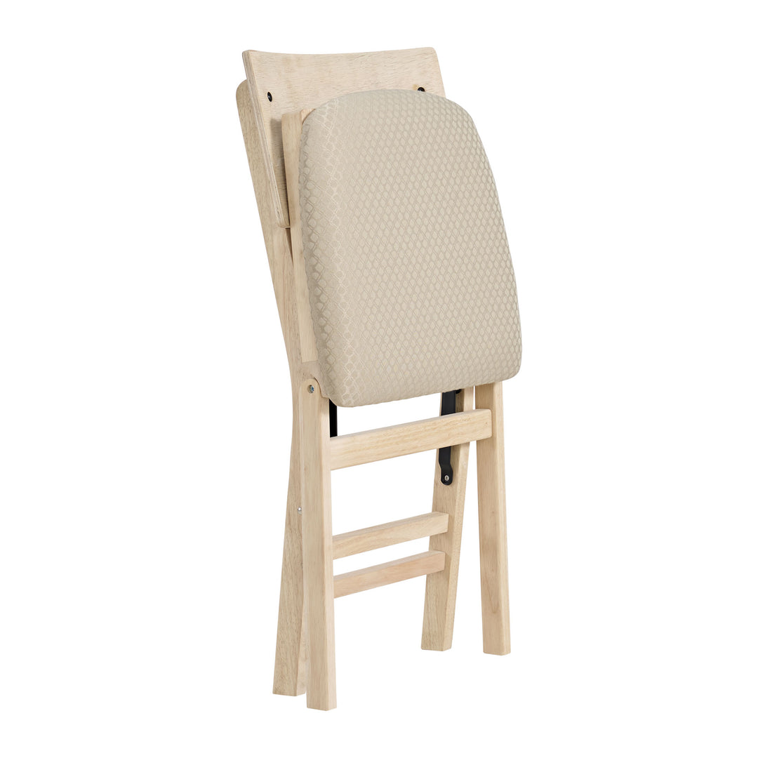 Stakmore Aztec Curved Back Upholstered Chairs, Set of 2, Unfinished (Open Box)