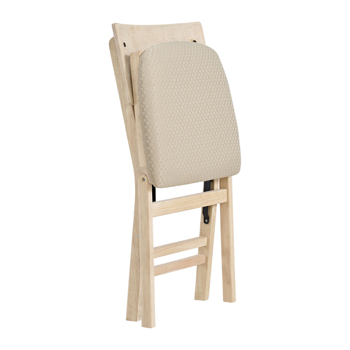 Stakmore Aztec Curved Back Upholstered Chairs, Set of 2, Unfinished (Open Box)