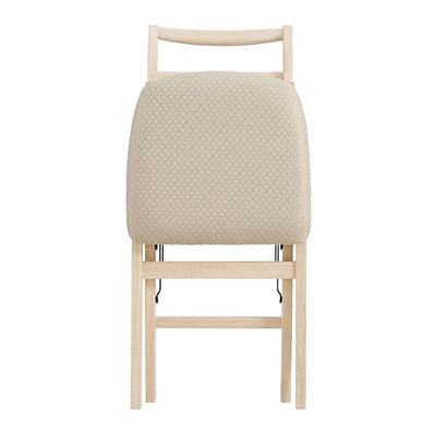 Stakmore Shaker Ladderback Upholstered Folding Chairs, 2pk Unfinished (Open Box) - VMInnovations