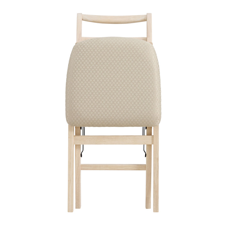 Stakmore Shaker Ladderback Upholstered Folding Chairs, 2pk Unfinished (Open Box)