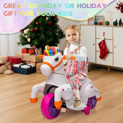 TOBBI Ride on Toy Toddler Riding Toys with Music Function Included, Rainbow - VMInnovations