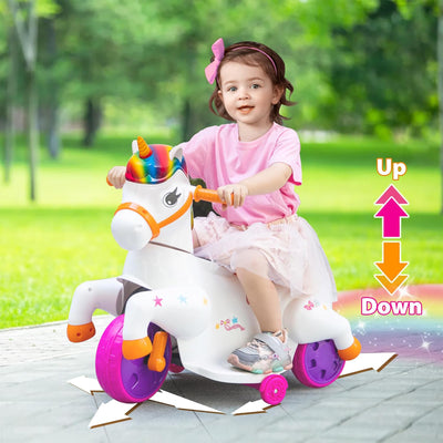 TOBBI Ride on Toy Toddler Riding Toys with Music Function Included, Rainbow - VMInnovations