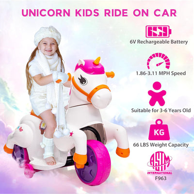 TOBBI Ride on Toy Toddler Riding Toys with Music Function Included, Rose Red - VMInnovations