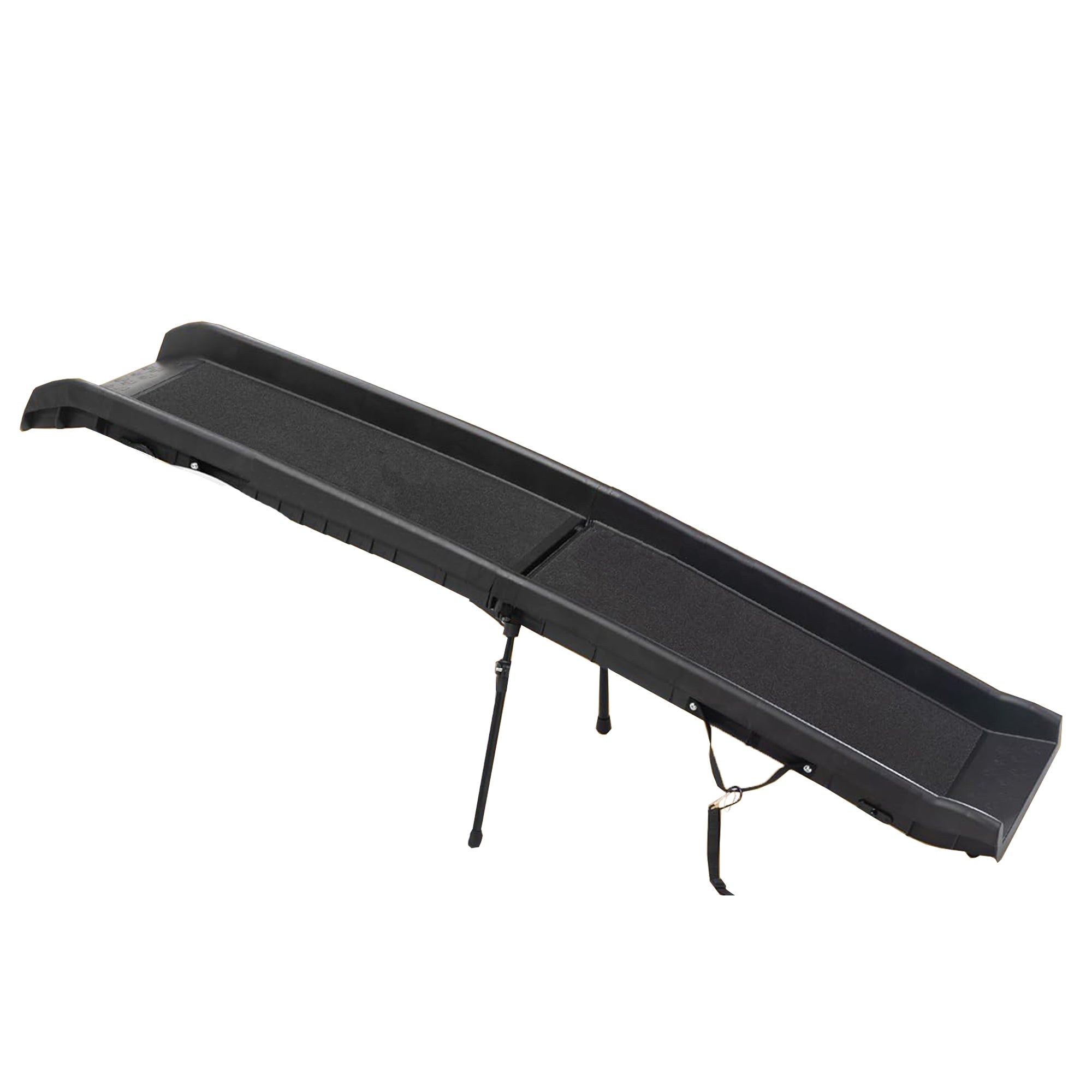 COZIWOW Portable Folding Dog Ramp with Non Skid Surface Steps, 62 Inches, Black (Used)