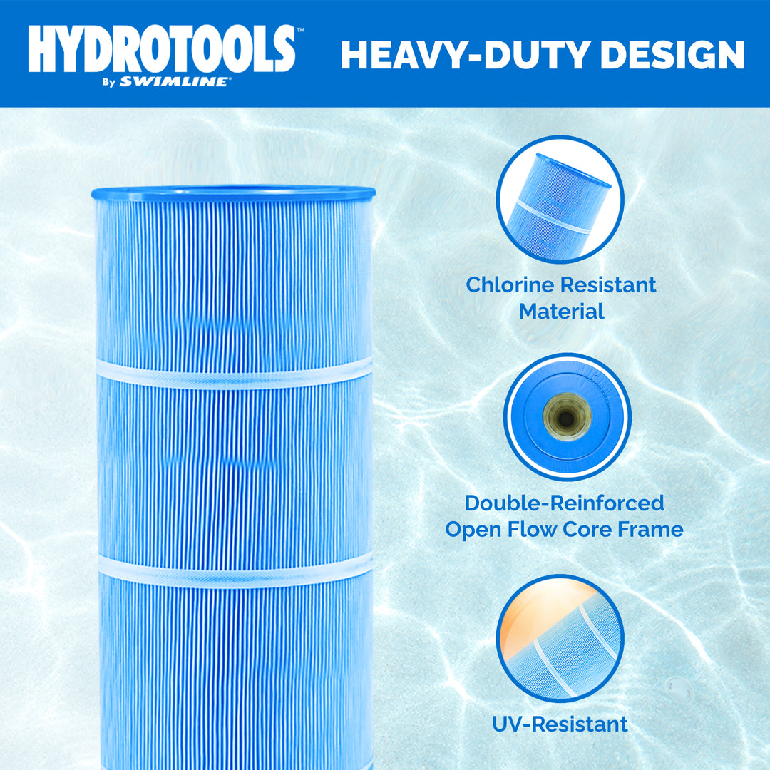 Swimline HYDROTOOLS Ultra Pool Replacement Cartridge Filter, 200 Sq. Ft., Blue
