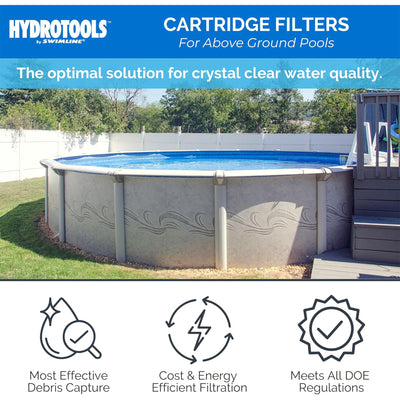 Swimline HYDROTOOLS 100 Sq Ft Sure-Flo Pool Cartridge Filter Pump (Open Box) - VMInnovations