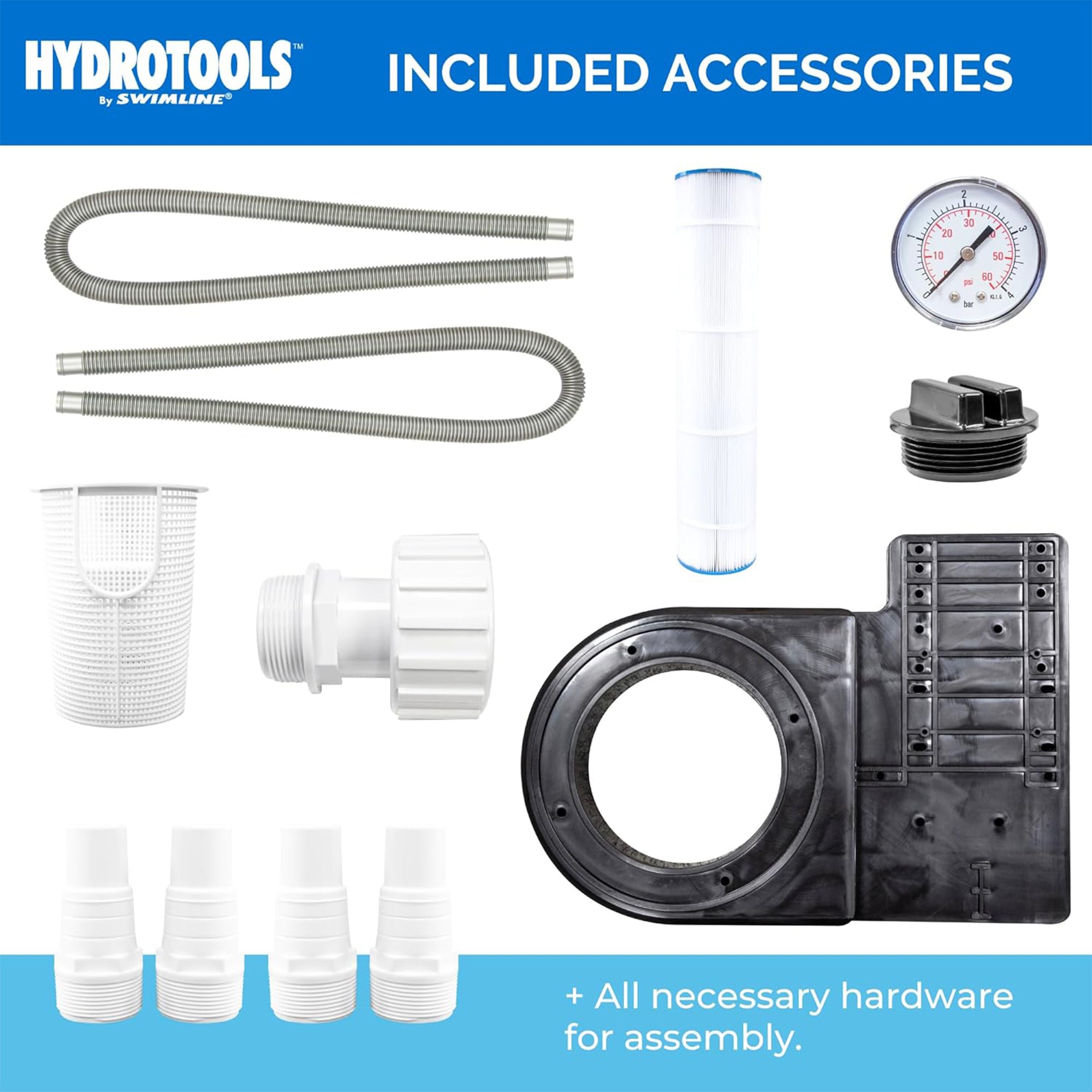 Swimline HYDROTOOLS 100 Sq Ft Sure-Flo Pool Cartridge Filter Pump (Open Box) - VMInnovations