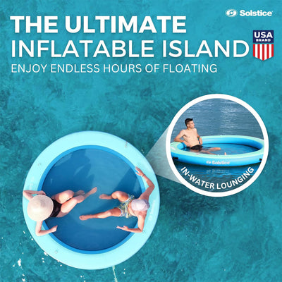 SOLSTICE Circular Inflatable Mesh Dock Platform for Lake Boat Ocean(Open Box)