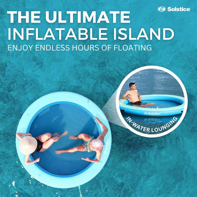 SOLSTICE Circular Inflatable Mesh Dock Platform for Lake Boat Pool Ocean, 8' - VMInnovations